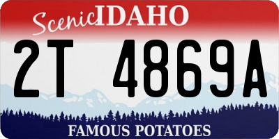 ID license plate 2T4869A
