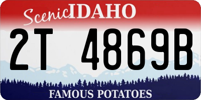 ID license plate 2T4869B