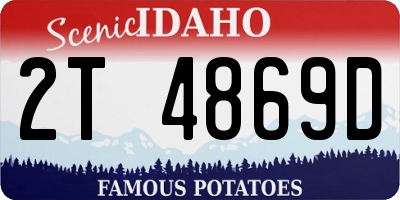 ID license plate 2T4869D