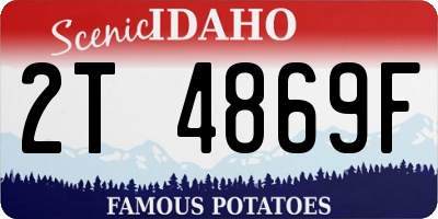 ID license plate 2T4869F