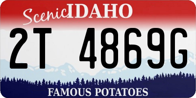 ID license plate 2T4869G