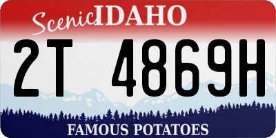 ID license plate 2T4869H