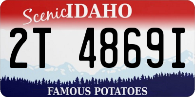 ID license plate 2T4869I