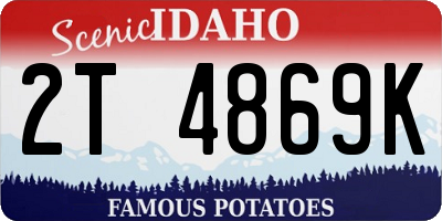 ID license plate 2T4869K