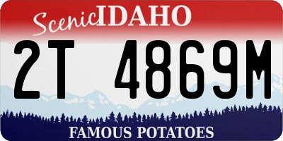 ID license plate 2T4869M