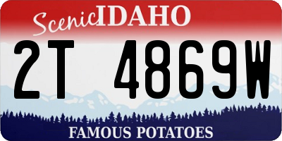 ID license plate 2T4869W