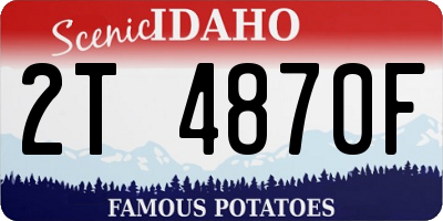 ID license plate 2T4870F