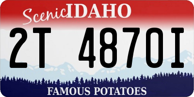 ID license plate 2T4870I