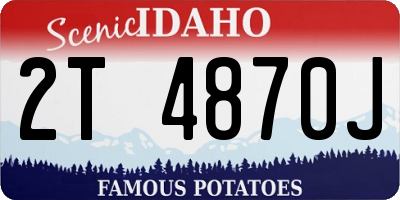 ID license plate 2T4870J