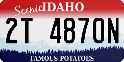 ID license plate 2T4870N