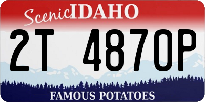 ID license plate 2T4870P