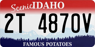 ID license plate 2T4870V