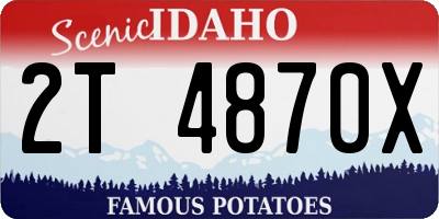 ID license plate 2T4870X