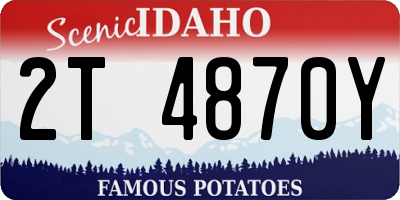 ID license plate 2T4870Y