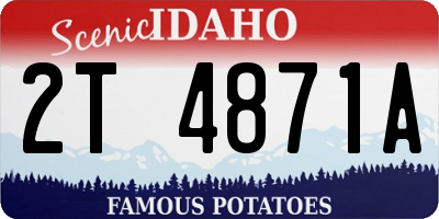 ID license plate 2T4871A