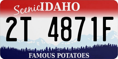 ID license plate 2T4871F