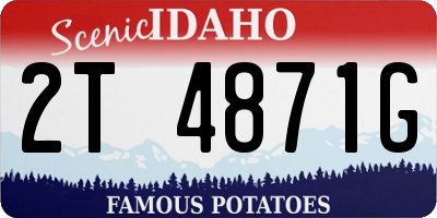 ID license plate 2T4871G