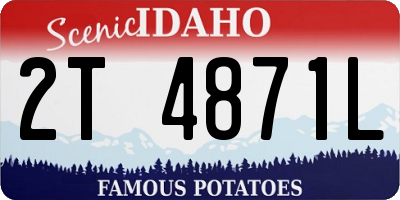 ID license plate 2T4871L