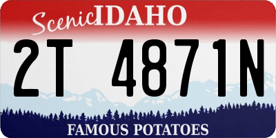 ID license plate 2T4871N