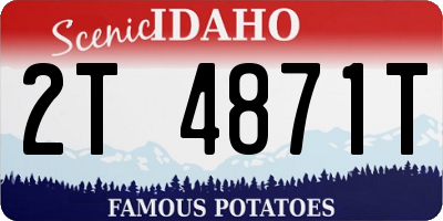 ID license plate 2T4871T