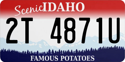 ID license plate 2T4871U