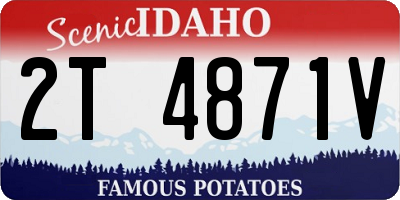 ID license plate 2T4871V