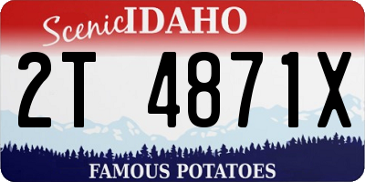 ID license plate 2T4871X