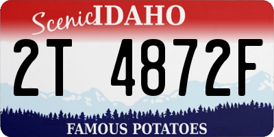 ID license plate 2T4872F