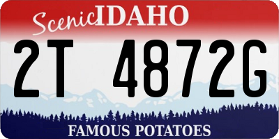 ID license plate 2T4872G