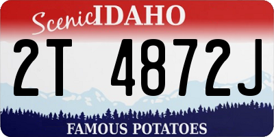 ID license plate 2T4872J