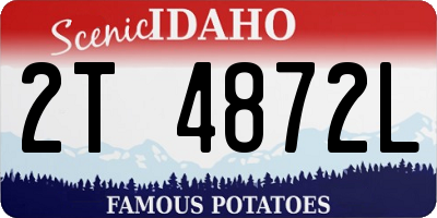 ID license plate 2T4872L