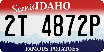 ID license plate 2T4872P