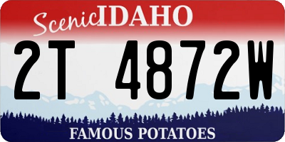 ID license plate 2T4872W
