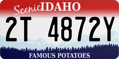 ID license plate 2T4872Y