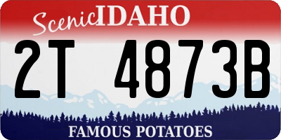 ID license plate 2T4873B