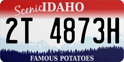 ID license plate 2T4873H