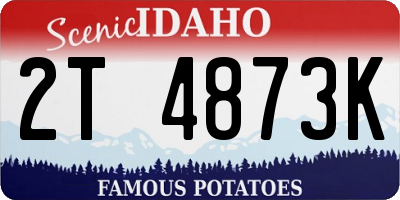 ID license plate 2T4873K