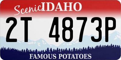 ID license plate 2T4873P