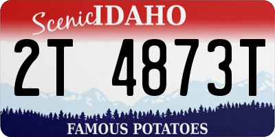 ID license plate 2T4873T