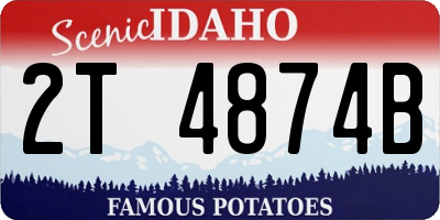 ID license plate 2T4874B