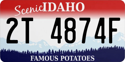 ID license plate 2T4874F