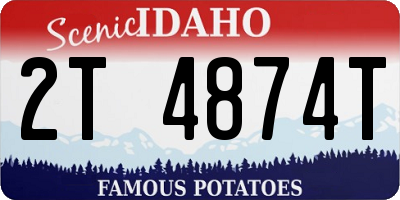 ID license plate 2T4874T