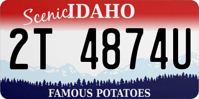 ID license plate 2T4874U