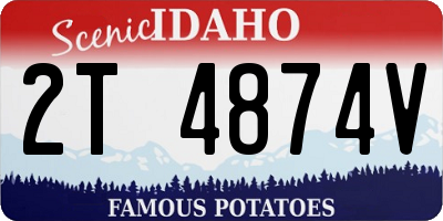 ID license plate 2T4874V