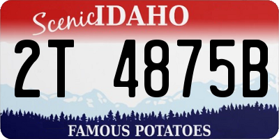 ID license plate 2T4875B