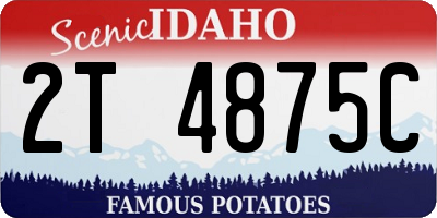 ID license plate 2T4875C