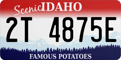 ID license plate 2T4875E
