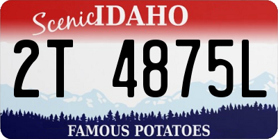 ID license plate 2T4875L