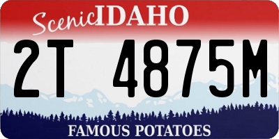 ID license plate 2T4875M