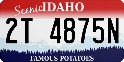 ID license plate 2T4875N